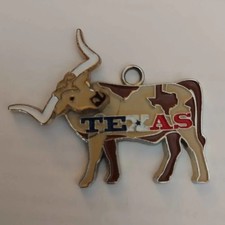 Vintage Texas Longhorn Enamel Lapel keychain – TEXAS picture