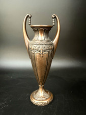 Vintage Jennings Bros. Art Nouveau Urn Vase Bronze Finish Rich Patina 7
