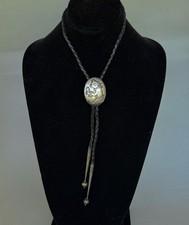 Vintage Hopi Sterling Silver Mud head Bolo Tie .. picture