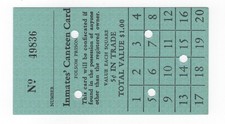 Folsom Prison Inmates Canteen Card California Rare Ticket Stub picture