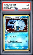 2006 Pokemon EX Dragon Frontiers # 38 Shelgon Reverse Foil PSA 9 Card NEW CERT picture