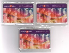 $5.$10.$20. Floating Numbers First Ed w/ Scratch-Off Set of 3 SEALED Phone Card picture