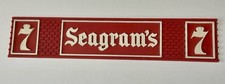 Seagram's 7 VTG Rubber Bar Rail Spill Mat Red Whiskey Home Bar Man Cave Decor picture