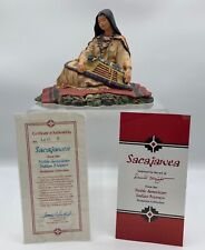 1993 Sacajawea Hand Painted Sculpture Noble American Indian Woman w/ COA picture