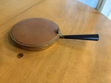 Vtg Brass & Copper Ash Tray Silent Butler Crumb Catcher Frank Hawker England picture