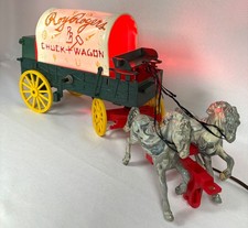 Vintage Roy Rogers Chuck Wagon Lamp Horse Drawn Western Light Rare Works picture