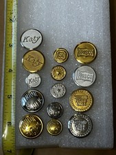 Vintage Train Uniform Buttons Lot of 14 Different Railroad Uniform Buttons picture