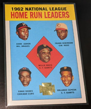 2001 Topps Archives - Hank Aaron, Willie Mays, Frank Robinson 1962 HR Leaders #3 picture