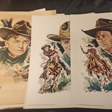 Old John Ford Cowboy Kings of Western Fame Famous  Stars Art Print Picture 1973 picture