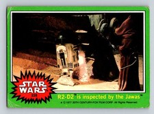 1977 Topps Star Wars #228b R2-D2 is inspected by the Jawas picture