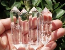 4 pcs Beautiful 80-90MM NATURAL Clear Quartz Double Terminated Crystal point picture