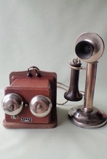 1925 OKI Electric Antique Telephone Japan Taisho Era Common Battery Bell Box picture
