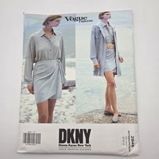 Vintage 90's Vogue Pattern 2848 American Designer Donna Karan Jacket Sz 8-10-12 picture