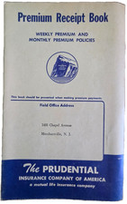 1957–1962 Prudential Insurance Co. Premium Receipt Book Vintage picture