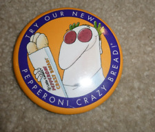 RARE Vintage 1990s Little Caesars Pizza Employee Pin Pepperoni Crazy Bread picture