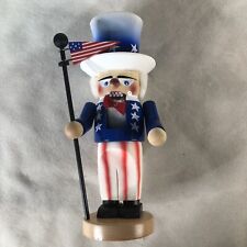 Steinbach Nutcracker 12” Chubby Uncle Sam American Pennant German Rare Ombre Hat picture