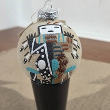 Navajo Christmas Ornament Handcrafted Sand painted picture