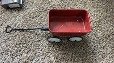 TELEFLORA Little Red Metal Wagon 5” Tall (SH-F 0046) picture