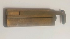 Lufkin No 386 Four-Fold Caliper Rule Boxwood Brass Hinges Vintage Measuring Tool picture