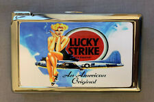 Lucky Strike Bomber Ad Cigarette Case with lighter ID Holder Wallet LS02 Vintage picture
