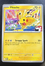 WINNER STAMPED Pikachu 093 Pokemon Card Promo picture