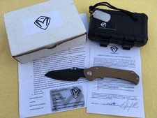 MEDFORD TACTICAL FIGHTING FOLDER  TFF-3   D2 BLADE   TI/G10 HANDLE   MINT   USA picture