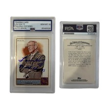 1990 Lou Holtz Auto 88 Nat Champs Allen & Ginter’s PSA GEM MT 10 Auto picture