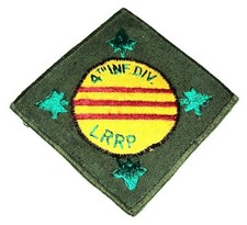 RARE ORIGINAL 1960's VIETNAMESE MADE 4th INFANTRY DIVISION LRRP POCKET PATCH picture