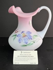 Fenton Blue Burmese Pitcher Honor Collection LE 543/2500 #2991UE picture