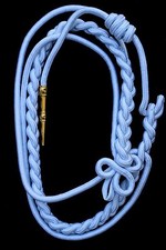 DEURA HIGH QUALITY SILVER AIGUILLETTE Shoulder Cord Citation Brass Tip picture