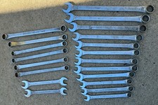 Vtg JH WILLIAMS USA SUPERRENCH 20 SAE WRENCH SET Sz 5/8 to Lrg 1 1/16 Diesel picture