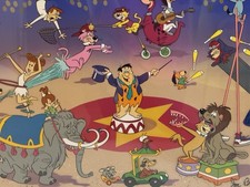Hanna Barbera Signed Cel Circus Of The Stars 151/400 Huge Flintstones Scooby picture