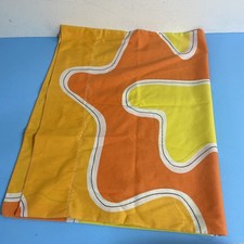 Vtg JC Penneys Fashion Manor Orange Yellow Geometric Hippy Pillowcase MCM picture