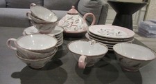 21 Pc Else Dorr Velten Vordamm Bauhaus Glazed Earthenware Tea Set CA. 1930 RARE picture