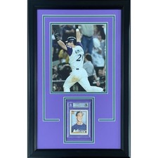 Luis Gonzalez Autographed Rookie Card Deluxe Framed with Arizona Diamondbacks 8x picture