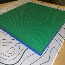 LEGO 32x32 Baseplates Bulk Lot of 10: 4 Blue (10714) & 6 Green (11023) 3811 picture