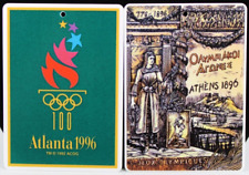HALLMARK SET OF 2 CERAMIC PLAQUES 1996 OLYMPICS ATLANTA 1992 ORNAMENTS VINTAGE picture