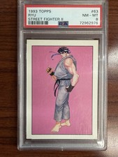 1993 Topps Street Fighter II #63 Ryu Trading Card PSA 8 NM-MT picture