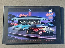 Galaxy Diner Hot Rods Scenes From Vintage America LED Art 36 x 24