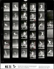LD323 '71 Orig Contact Sheet Photo BROOKS ROBINSON MIKE CUELLAR ORIOLES - TIGERS picture