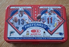 1997 Donruss Preferred Football Empty Tin Dan Marino & Drew Bledsoe picture