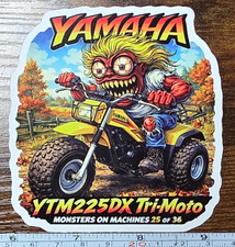 1983 Yamaha YTM225DX Tri-Moto 3-Wheeler 9x9cm Durable Die-Cut Vinyl Sticker picture