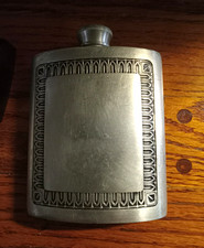 Selwin Pewter Hip Flask Embossed picture