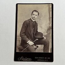 Antique Cabinet Card Photograph Dapper Young Man Teen Boy Photo Stand Lebanon PA picture