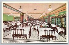 Dining Room at Hotel Rosslyn Los Angeles CA Postcard c1920 Tile Floor Art Deco picture