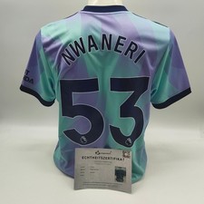 Arsenal London Jersey 2024/2025 Ethan Nwaneri Signed Autograph Adidas New L picture