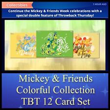 TBT MICKEY & FRIENDS COLORFUL COLLECTION+COMMON 12 CARD SET-TOPPS DISNEY COLLECT picture