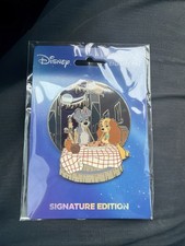 PALM Lady And The Tramp Bella Notte Jumbo Pin Disney Pin Signature Edition 500 picture