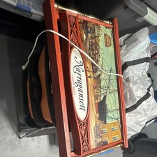 Vintage 1960 Narragansett Lager Beer Framed Bar Mirror Sign Breweriana Decor picture