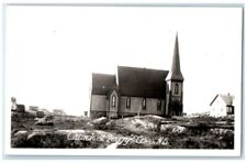 c1940's Church Building View Peggy's Cove Nova Scotia Canada RPPC Photo Postcard picture